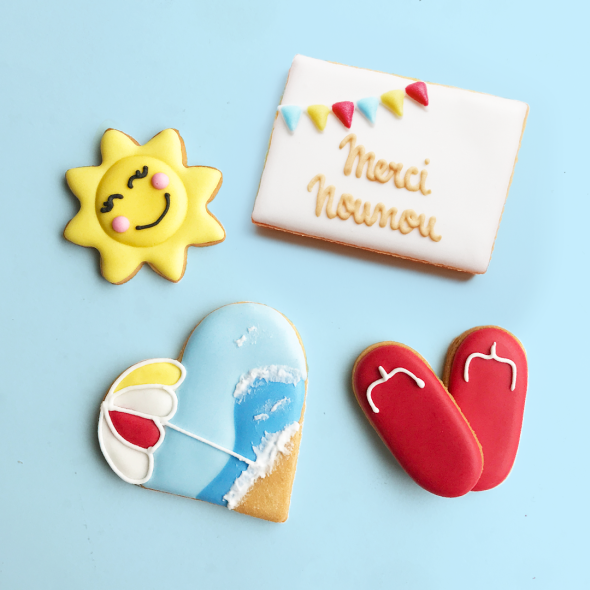Biscuits décorés merci nounou