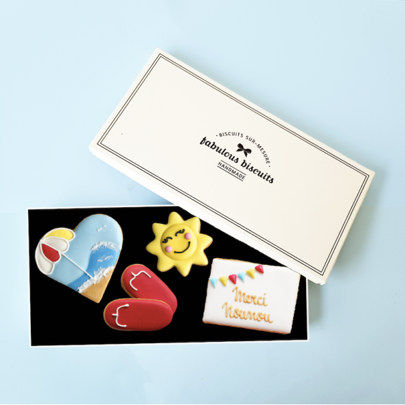 Biscuits décorés pour remercier la  nounou et lui souhaiter de bonnes vacances