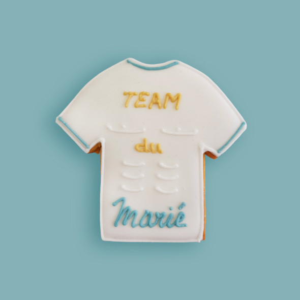 Biscuit décoré Tee-shirt Team du Marié.