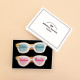 Coffrets de biscuits décorés en forme de lunette ace inscription Futurs mariés.